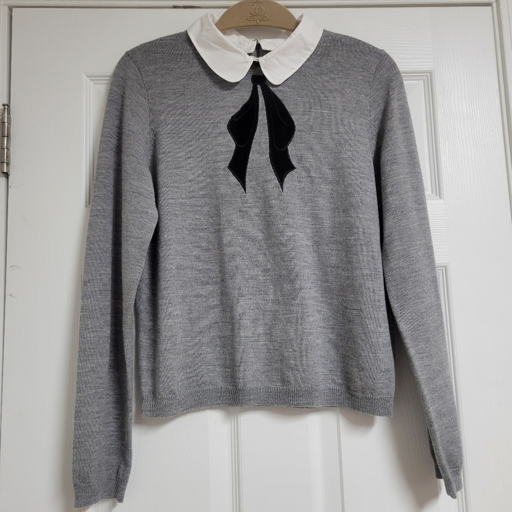Alice + Olivia NWT Ribbon Bow Wool Sweater Size Large.